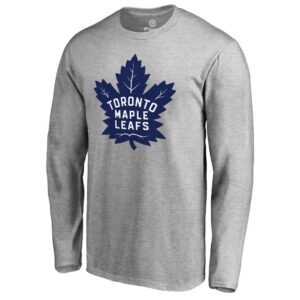 Toronto Maple Leafs Team Primary Logo 2 Long Sleeve T-Shirt - Ash