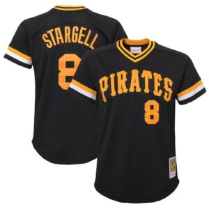 Willie Stargell Pittsburgh Pirates Mitchell & Ness Youth Cooperstown Collection Mesh Batting Practice Jersey