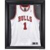 Chicago Bulls Fashion7 Authentic Black Framed Team Logo Jersey Display Case - - Front View