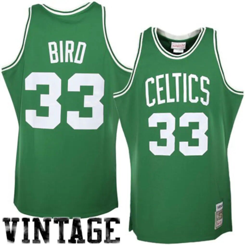 Larry Bird Boston Celtics Mitchell & Ness 1985/86 Hardwood Classics Authentic Jersey – Kelly Green