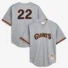 Will Clark San Francisco Giants Mitchell & Ness Authentic Batting Practice Jersey - Gray - Front View
