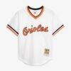 Cal Ripken Jr. Baltimore Orioles Mitchell & Ness Authentic Batting Practice Jersey - White - Side View