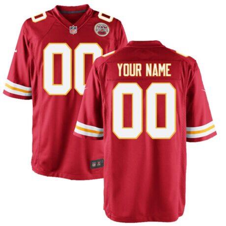 Kansas City Chiefs Nike Youth Custom Game Jersey - Red - Front View