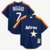 Craig Biggio Houston Astros Mitchell & Ness Authentic Batting Practice Jersey - Navy - Front View
