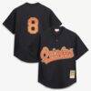 Cal Ripken Jr. Baltimore Orioles Mitchell & Ness Authentic Batting Practice Jersey - Black - Front View