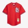 Ozzie Smith St. Louis Cardinals Mitchell & Ness Authentic Batting Practice Jersey - Scarlet - Side View
