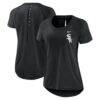 Chicago White Sox Nike Women's Summer Breeze Back Slit Raglan T-Shirt - Black - Front View