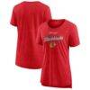 Chicago Blackhawks Fashion7 Women's Hit the Ice Tri-Blend T-Shirt - Red - Front View