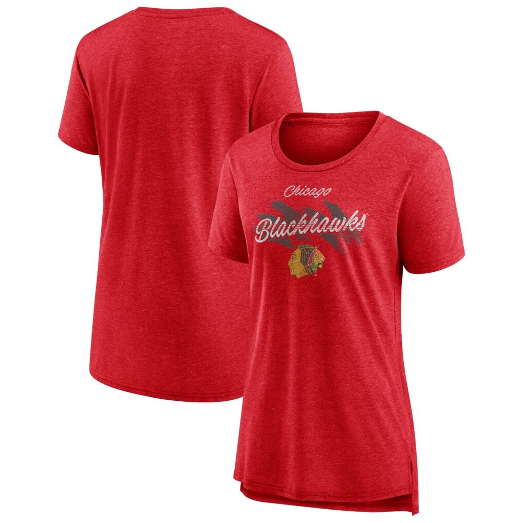Chicago Blackhawks Fashion7 Women's Hit the Ice Tri-Blend T-Shirt
