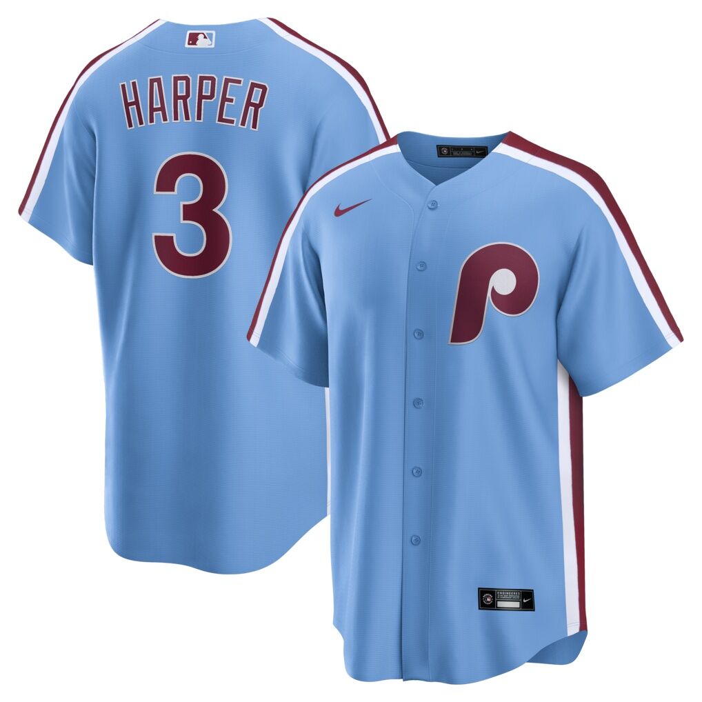 Bryce Harper Philadelphia Phillies Nike Alternate Replica Jersey - Light Blue