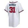 Greg Maddux Atlanta Braves Nike Home Retired Player Replica Jersey - White - Detail View