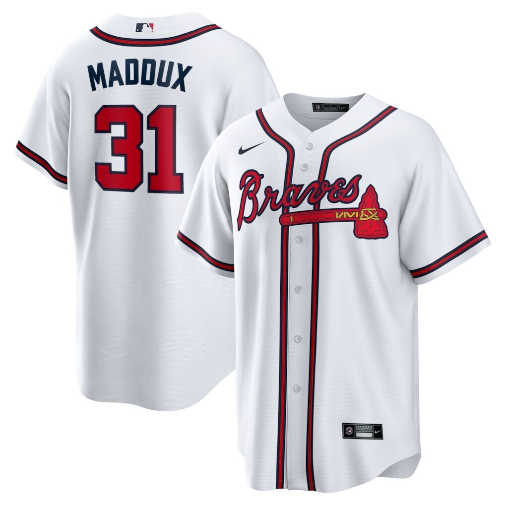 Greg Maddux Atlanta Braves Nike Home Retired Player Replica Jersey