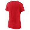 Los Angeles Angels Fashion7 Women's Primary Play V-Neck T-Shirt - Red - Side View