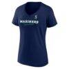 Seattle Mariners Fashion7 Women's Back in Business V-Neck T-Shirt - Navy - Side View