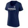 New York Yankees Fashion7 Women's Back in Business V-Neck T-Shirt - Navy - Side View