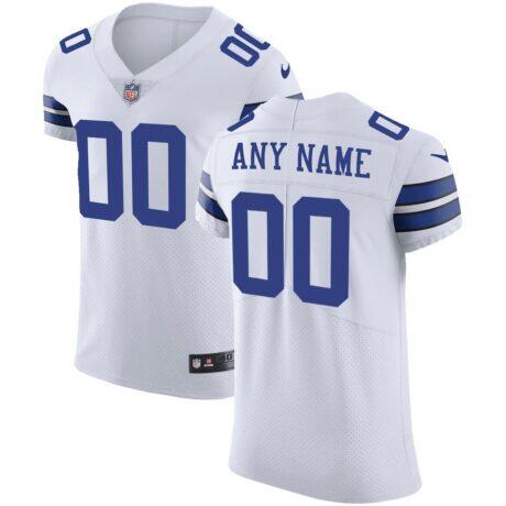 Dallas Cowboys Nike Vapor Untouchable Custom Elite Jersey - White - Front View