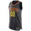 Atlanta Hawks Nike Authentic Custom Jersey Black - - Side View