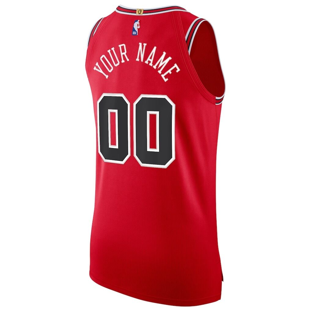 Chicago Bulls Nike Authentic Custom Jersey Red - Icon Edition