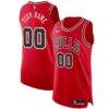 Chicago Bulls Nike Authentic Custom Jersey Red - - Front View