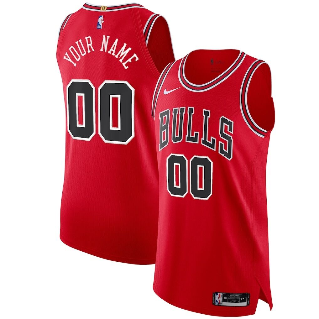 Chicago Bulls Nike Authentic Custom Jersey Red – Icon Edition