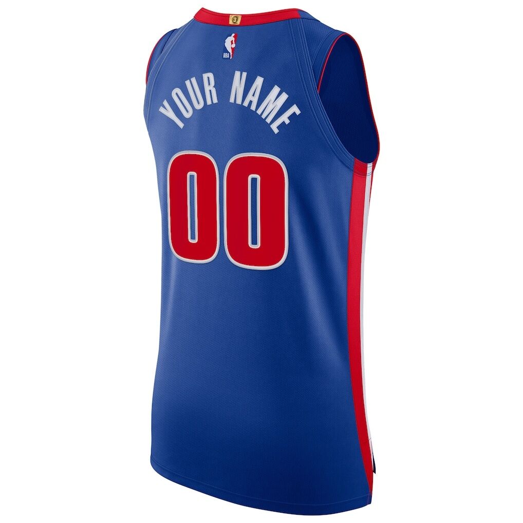 Detroit Pistons Nike Authentic Custom Jersey Blue - Icon Edition