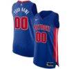 Detroit Pistons Nike Authentic Custom Jersey Blue - - Front View