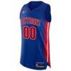 Detroit Pistons Nike Authentic Custom Jersey Blue - - Side View