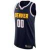 Denver Nuggets Nike 2020/21 Authentic Custom Jersey Navy - - Side View