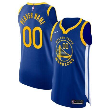 Golden State Warriors Nike 2020/21 Authentic Custom Jersey Blue - - Front View