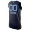 Memphis Grizzlies Nike 2020/21 Authentic Custom Jersey Navy - - Detail View