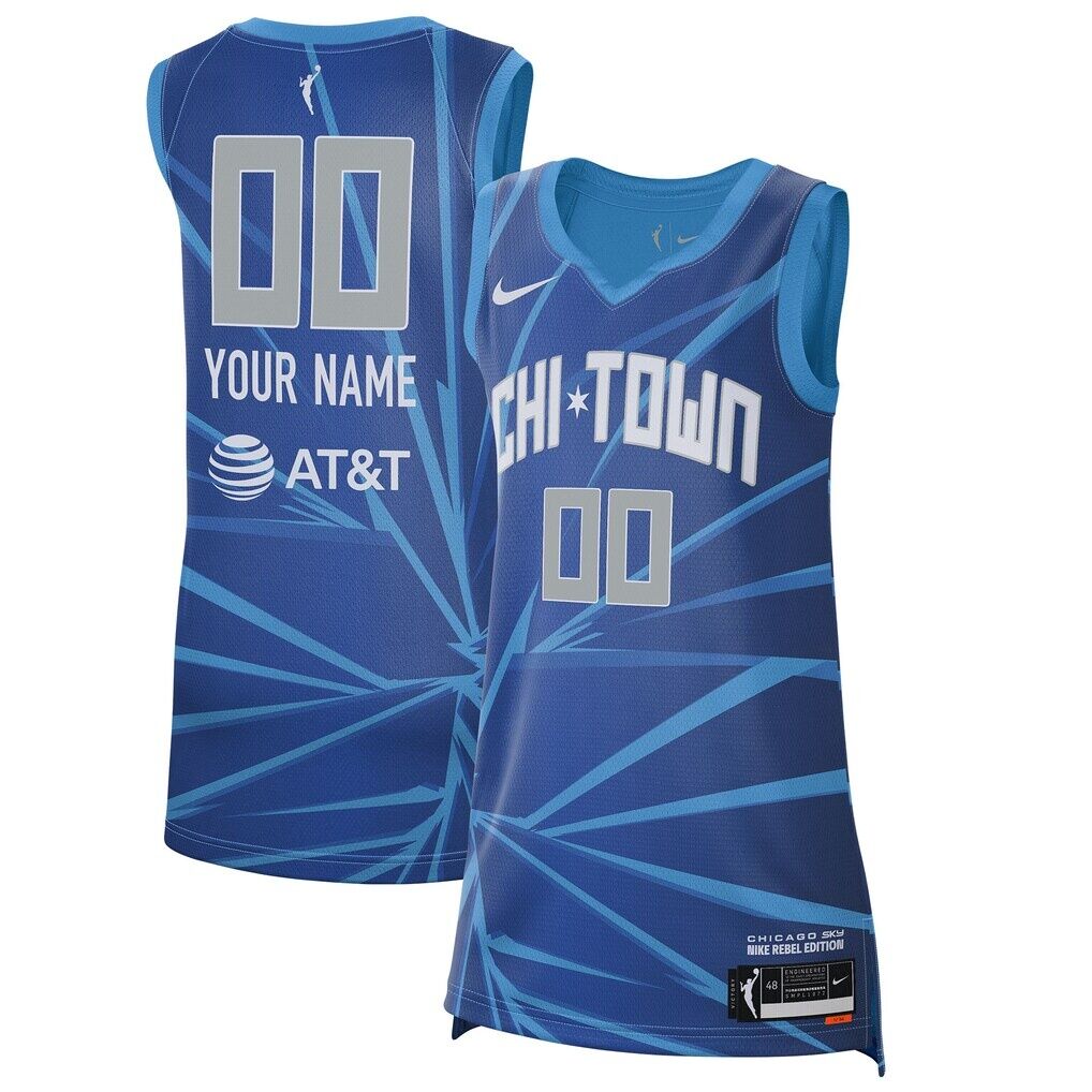 Chicago Sky Nike Unisex 2021 Rebel Edition Victory Custom Jersey - Sky Blue