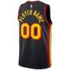 Atlanta Hawks Jordan Brand Swingman Custom Jersey - Black - Detail View