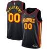 Atlanta Hawks Jordan Brand Swingman Custom Jersey - Black - Front View