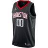 Houston Rockets Jordan Brand Swingman Custom Jersey - Black - Back View