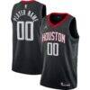 Houston Rockets Jordan Brand Swingman Custom Jersey - Black - Front View