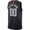 Houston Rockets Jordan Brand Swingman Custom Jersey - Black - Side View