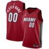 Miami Heat Jordan Brand Swingman Custom Jersey - Red - Front View