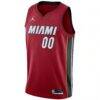 Miami Heat Jordan Brand Swingman Custom Jersey - Red - Side View