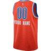 Oklahoma City Thunder Jordan Brand Swingman Custom Jersey - Orange - Detail View