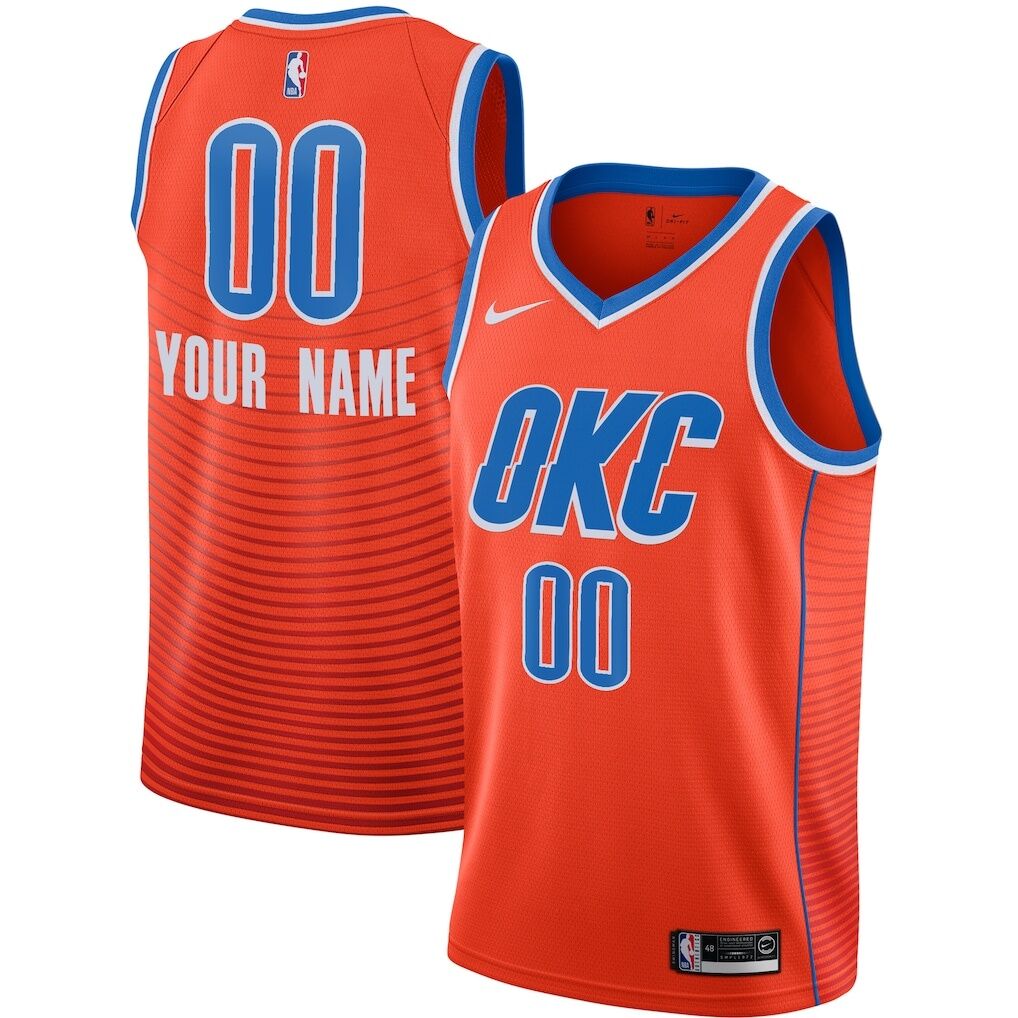 Oklahoma City Thunder Jordan Brand Swingman Custom Jersey - Statement Edition