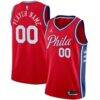 Philadelphia 76ers Jordan Brand Swingman Custom Jersey - Red - Front View