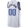 Dallas Mavericks Nike 2020/21 Swingman Custom Jersey - White - Detail View