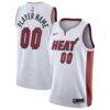 Miami Heat Nike 2020/21 Swingman Custom Jersey - White - Front View