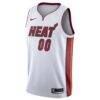 Miami Heat Nike 2020/21 Swingman Custom Jersey - White - Side View