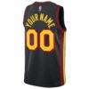 Atlanta Hawks Jordan Brand Unisex 2022/23 Swingman Custom Jersey - Black - Detail View