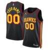 Atlanta Hawks Jordan Brand Unisex 2022/23 Swingman Custom Jersey - Black - Front View