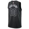 Brooklyn Nets Jordan Brand Unisex 2022/23 Swingman Custom Jersey - Black - Detail View