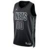 Brooklyn Nets Jordan Brand Unisex 2022/23 Swingman Custom Jersey - Black - Side View