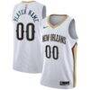 New Orleans Pelicans Nike 2020/21 Swingman Custom Jersey - White - Front View