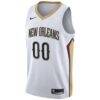 New Orleans Pelicans Nike 2020/21 Swingman Custom Jersey - White - Side View